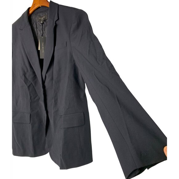 Talbots Black Wool Blend Career Jacket 12P Two Button Single Vent Fully Lined - Picture 7 of 8